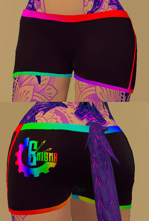 Enigma Rainbow Booty Shorts